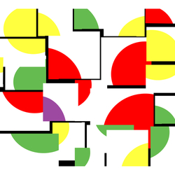 デザイン名/ 和テイスト000001 赤と緑と黄色のバランスの掟