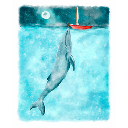 デザイン名/ くじらと渡し船