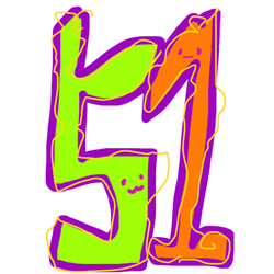 デザイン名/ 51th/数字シリーズ