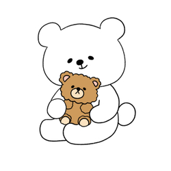 デザイン名/ 白いクマとテディベア