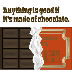 デザイン名/ チョコレートから出来ているのならば何でもいい。（ビターチョコ）